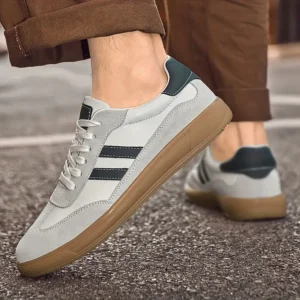 Tenis de skate para hombre, casuales bajos con agujetas,