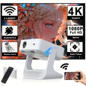 Proyector de Cine Hogareño 2025 - Soporte 4K y Nativo 1080P, Pantalla Gigante de 300